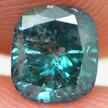 Cushion Diamond 1 ct Loose Real Fancy Blue Enhanced I1 Certified 6.28X5.64 MM