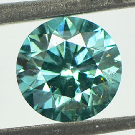 Loose Blue Diamond Round Shape Fancy Color 0.70 Carat VS2 Enhanced Real 5.68X5.64MM For Engagement Ring