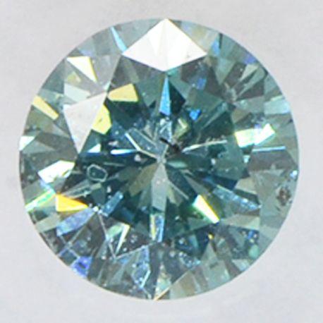 Round Diamond Fancy Blue Color 0.31 Carat SI2 IGI Certificate