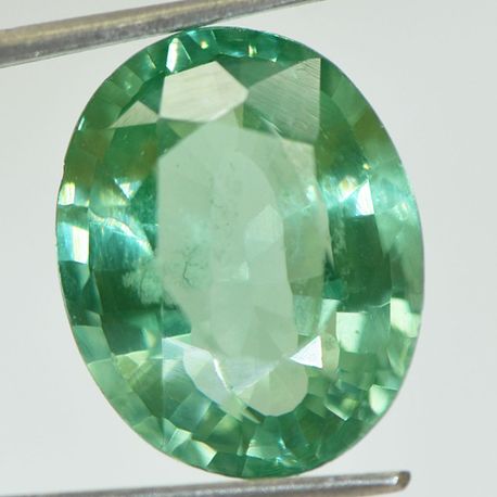 Green Spinel Gemstone Oval Shape Lab Created Certified 13.81x17.22mm 17.50 Carat