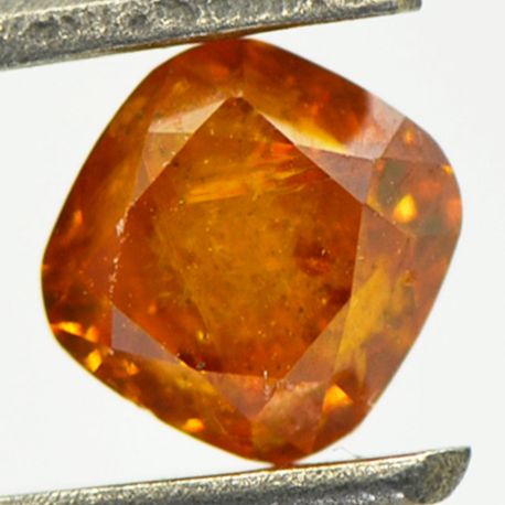 Cushion Cut Diamond Fancy Orange Color 1.33 Carat I1