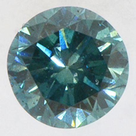 Round Diamond Fancy Blue 0.37 Carat SI2 IGI Certified