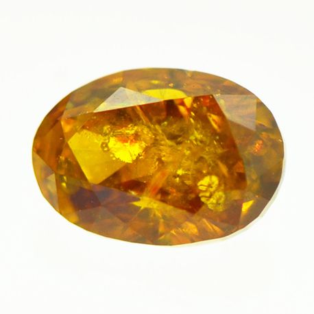 Orange Oval Diamond 1.23 Carat I1