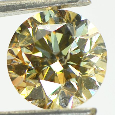 Round Cut Diamond Natural Fancy Champagne Color Loose SI1 Certified 2.02 Carat
