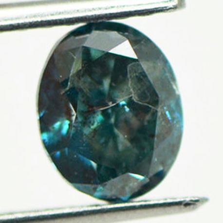 Loose Fancy Blue Oval Diamond 1.51 Carat I1