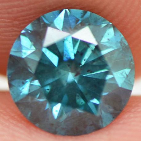 Loose Round Shaped Fancy Blue Diamond 1.37 ct SI1 