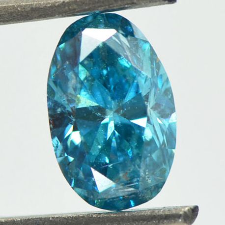 Fancy Blue Oval Diamond 1.43 Carat SI2