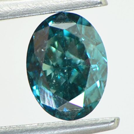 Oval Cut Diamond Fancy Blue Color Loose 1.08 Carat VS2