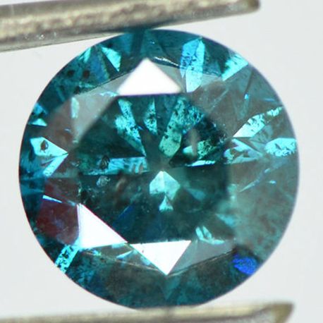 Loose Round Shape Fancy Blue Diamond 1.54 Carat SI2