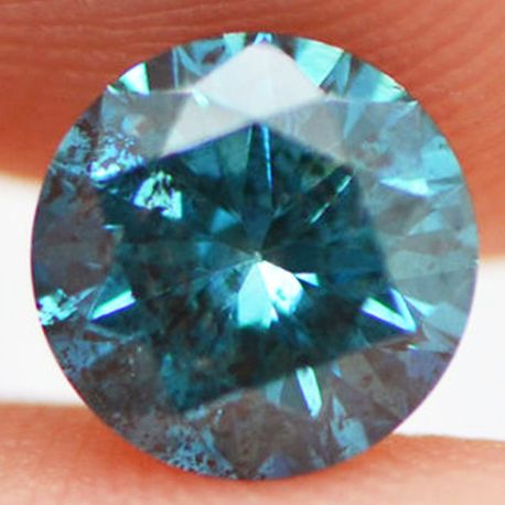 Loose Fancy Blue Round Cut Diamond I1 1.32 Carat Certified