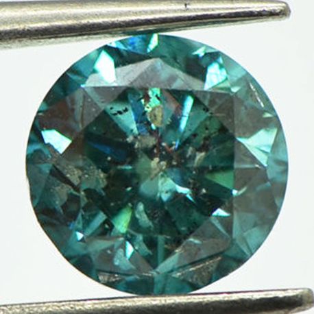 Loose Blue Diamond Fancy Color Round Shaped Real Natural Enhanced I1 1.55 Carat