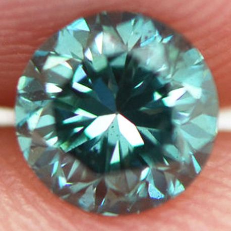 Fancy Blue Round Cut Diamond 0.47 Carat VS2