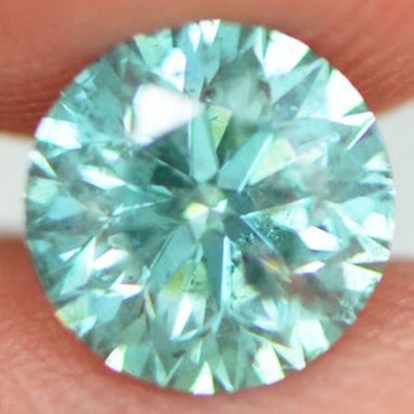 Round Shaped Diamond Loose Fancy Blue 1 Carat SI2