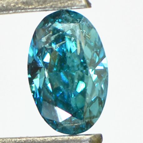 Oval Shape Diamond Fancy Blue Color 0.51 Carat SI1