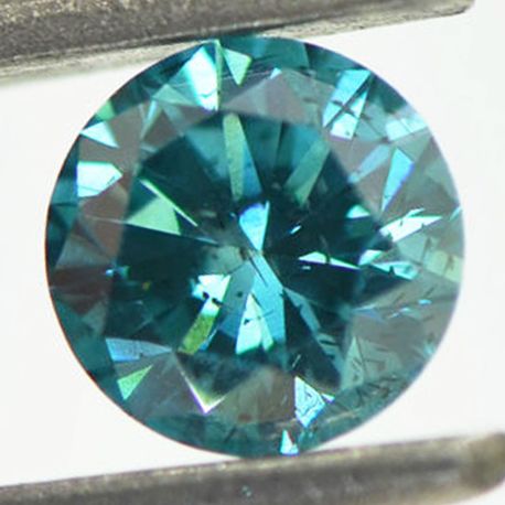 Loose Blue Round Diamond 0.56 Carat SI1