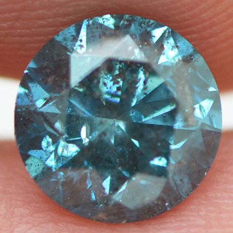 1.79 Carat Fancy Blue Color Round Shape Enhanced Loose Real Diamond I1 Certified For Wedding Ring