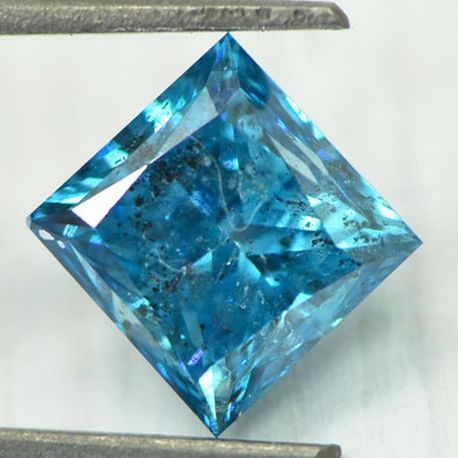 Princess Cut Diamond Fancy Blue Color 2.00 Carat SI3