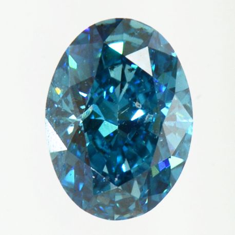 Oval Cut Diamond Fancy Blue Color 1.05 Carat SI1