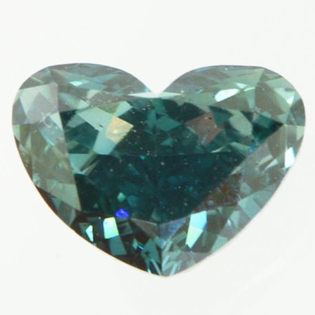 Heart Shape Diamond Fancy Blue Color 0.56 Carat VVS2