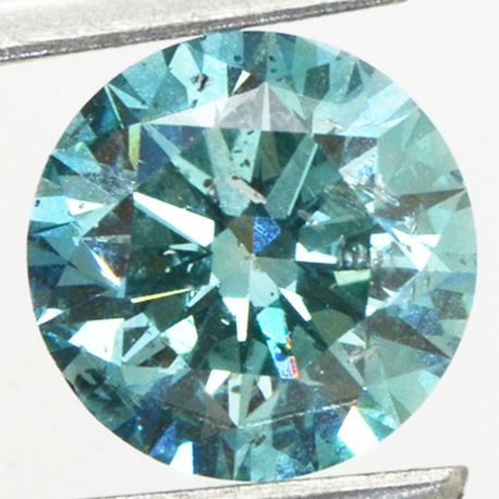 Round Cut Diamond Fancy Blue 2.22 Carat SI1