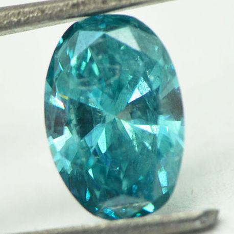Oval Diamond Fancy Blue Color 1.57 Carat SI1