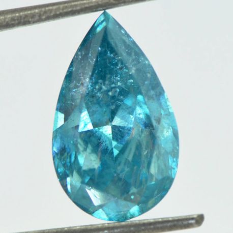 Pear Shape Diamond Fancy Blue Color 3.12 Carat I1