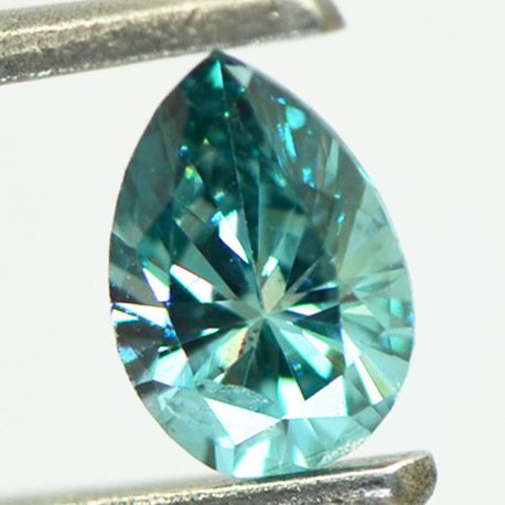 Pear Shape Diamond Fancy Blue Color 0.46 Carat SI2