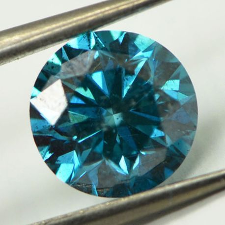 Round Cut Diamond Fancy Blue 1.75 Carat SI1