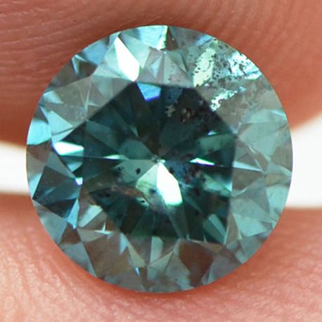 Fancy Blue Color Round Shape Real Diamond 1.61 Carat 