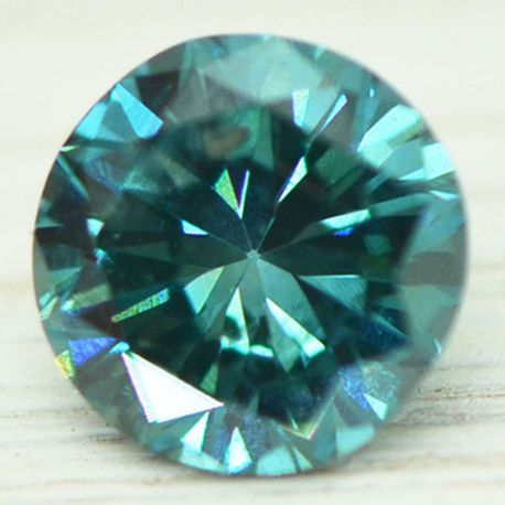 Round Cut Fancy Blue Diamond 0.45 Carat VS2 5.01X4.87 MM