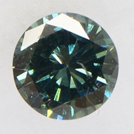 Blue Round Diamond 0.41 Carat I1 IGI Certified Sealed