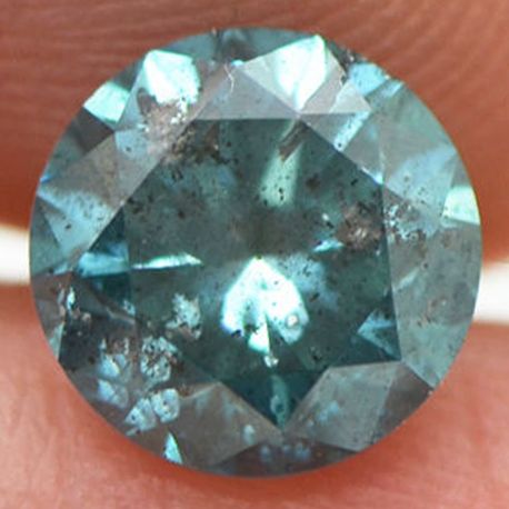 1.81 Carat Diamond Fancy Blue Color Round Shaped Loose I1 Certified Enhanced 7.48X7.42 MM For Wedding Ring