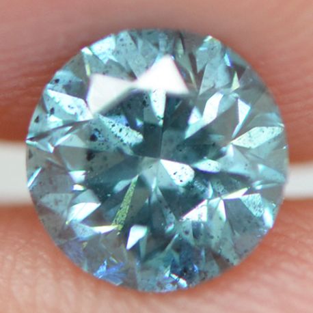 Loose Fancy Blue Diamond Round Shape 1.11 Carat SI2
