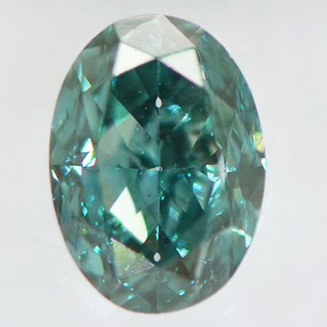 Oval Shape Diamond Fancy Greenish Blue Color 0.52 Carat SI2 IGI Certificate