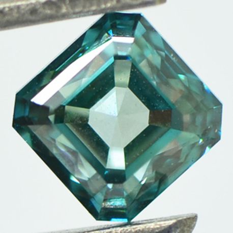 Asscher Cut Diamond Fancy Blue 1.08 Carat VVS2