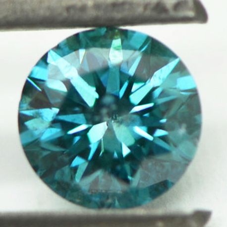Fancy Blue Round Cut Loose Real Diamond 0.63 Carat SI1