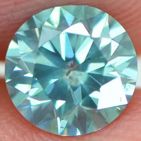 Loose Round Diamond Fancy Ice Blue 1.02 Carat SI1