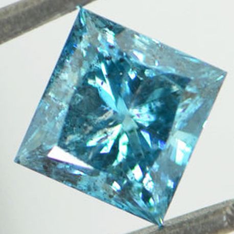 Loose Princess Diamond Fancy Blue 1.00 Carat SI2