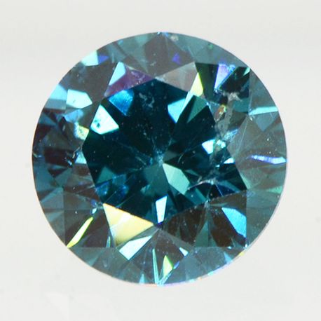 Fancy Blue Round Diamond 0.71 Carat SI1