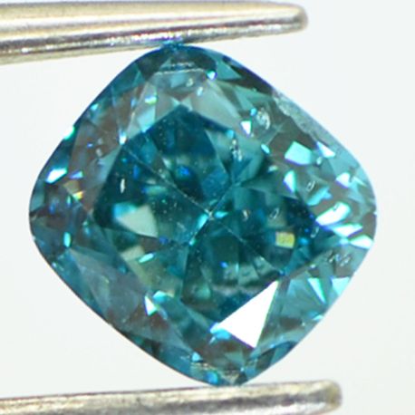Cushion Shape Diamond Fancy Blue Color Loose 1.02 Carat VS2