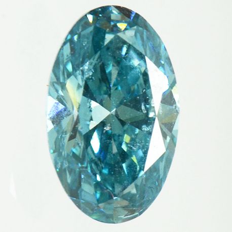Oval Cut Diamond Fancy Blue Color 0.72 Carat VS2