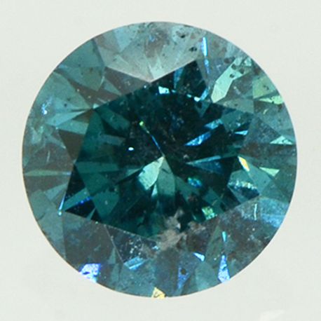 Fancy Blue Color Round Cut Diamond 0.67 Carat SI1