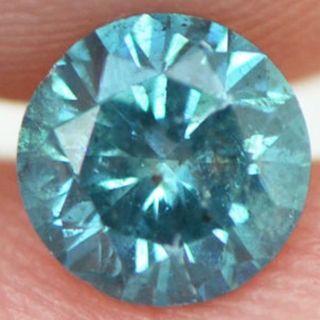 Loose Fancy Blue Round Cut Diamond 0.64 Carat I1