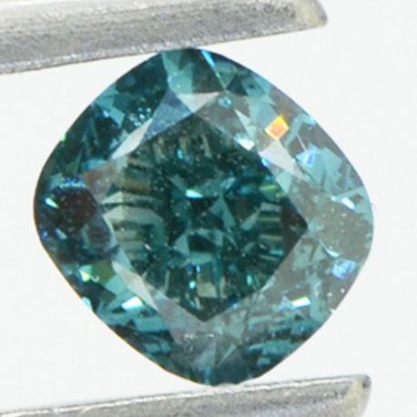 Cushion Cut Diamond Blue Color 0.74 Carat VS2