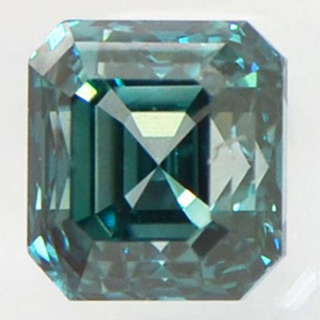 Asscher Diamond Fancy Blue Color 1.02 Carat SI1 IGI Certificate