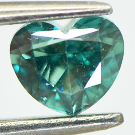 Fancy Blue Heart Shape Diamond 0.58 Carat VS1