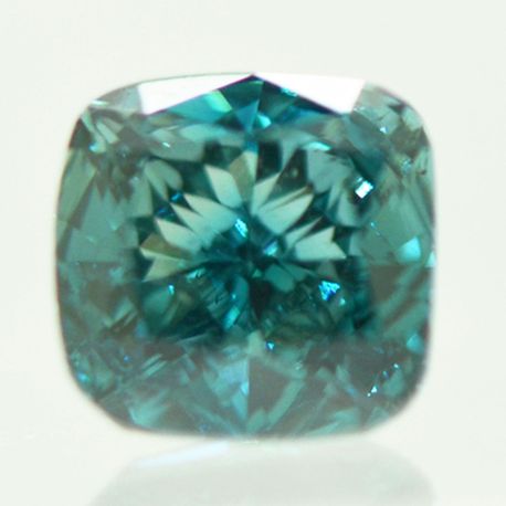 Blue Cushion Cut Diamond 0.71 Carat VS2