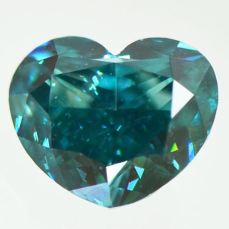 Heart Diamond Fancy Blue Color 0.56 Carat VVS2