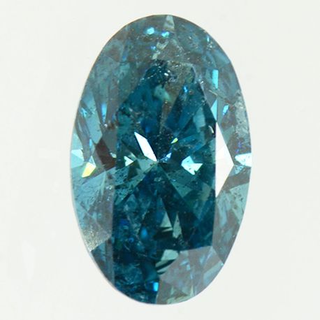 Oval Cut Diamond Fancy Blue Color 1.01 Carat SI1