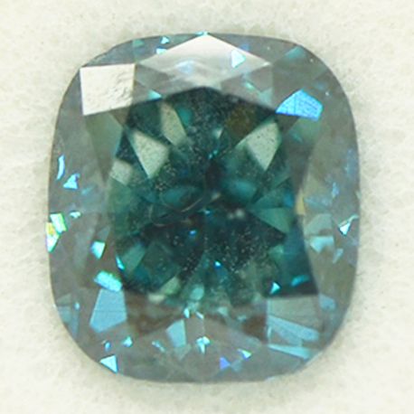 1 Carat Fancy Blue Cushion Cut Diamond VS2